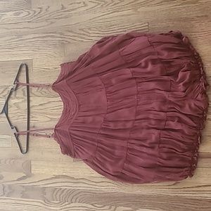 Free People Solid Crush & Blush Romper Sz S